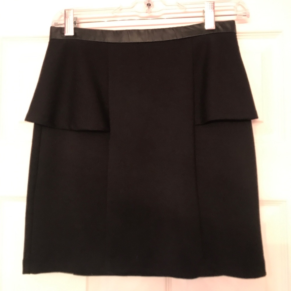Black peplum skirt